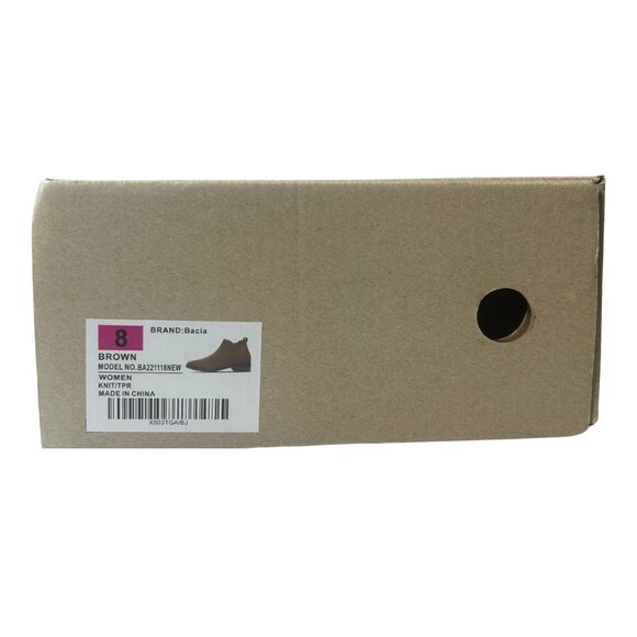 Bacia Women’s Sock Ankle Boots – Brown – Size 8 - Picture 5 of 5